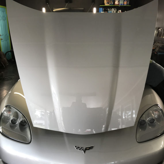 Corvette hood after detailing