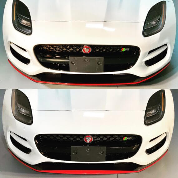 Paint protection film on an F-Type Jaguar in Vancouver